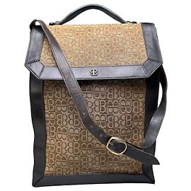 Tote Balenciaga Vintage BB Monogram Canvas Tan Brown