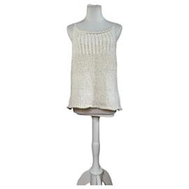 Vintage Escada Baumwoll-Top Creme M