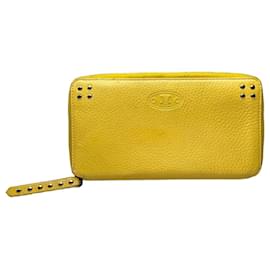 Vintage Celine Triomphe Pochette aus genarbtem Leder Taupe - Céline