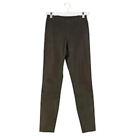 Stouls Leggings de cuero caqui
