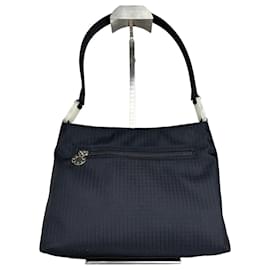 Borsa a tracolla in nylon vintage Givenchy nero argento