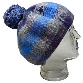 Berretto Vintage Vivienne Westwood in misto lana Blu Grigio Viola
