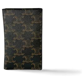 Céline Celine Triomphe Card Case Triomphe Coated Canvas
