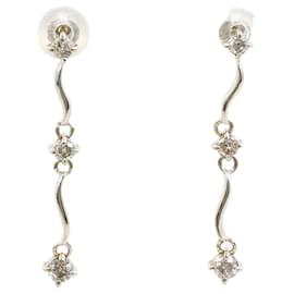 Autre Marque 14K Weißgold-Tropfenohrringe mit Diamanten