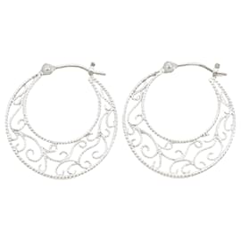 Autre Marque Orecchini a cerchio in oro bianco 14K
