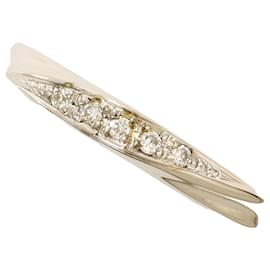 10K Weißgold-Ring mit Diamant - Autre Marque
