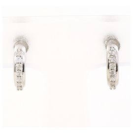 Autre Marque Orecchini a lobo in diamante e oro bianco 14K