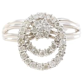 Autre Marque PT900 Platinring mit Diamant