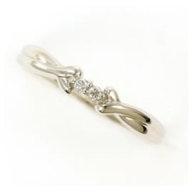 Autre Marque PT900 Platinring mit Diamant