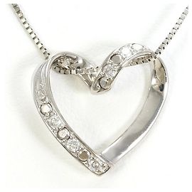 Autre Marque Collana in oro bianco 10K con diamante