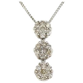 Autre Marque Collana in oro bianco 14K con diamante