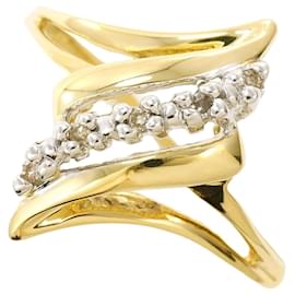 Anello a fascia in oro 10K con diamante - Autre Marque