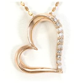 Autre Marque Collana in oro rosa 10K con diamante