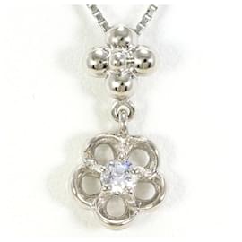 Collana in platino con pietra di luna blu - Autre Marque
