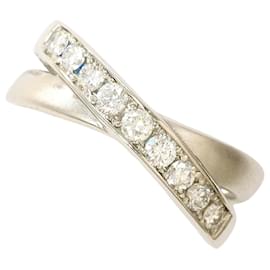 PT950 Platinum Band Ring with Diamond - Autre Marque