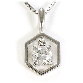 Autre Marque Collana in platino con pendente in diamante