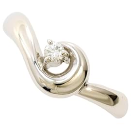 PT900 Platinring mit Diamant - Autre Marque