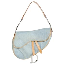 Dior Saddle Sac en Denim Bleu Clair et Cuir
