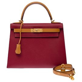Hermès Bolsa HERMES Kelly 28 em Couro Vermelho - 103584