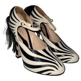 Gucci Décolleté Mary Jane Stampa Zebra