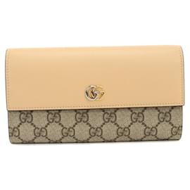 Gucci Bi-fold Long Wallet in Beige