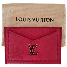 Louis Vuitton Lockme Porte-cartes Rose Vif Cuir Grainé