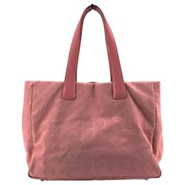 Chanel Vintage Pink Nylon New Travel Line Tote Schultertasche