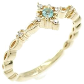 Autre Marque Anello Luziada K10 in oro giallo, tormalina e diamante