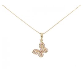Autre Marque Collana Butterfly in zaffiro e diamanti Au750