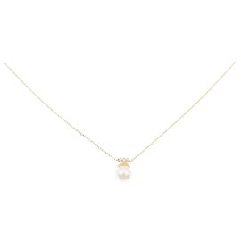 Autre Marque Akoya Perlen Diamant Halskette Au750
