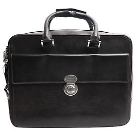 Aspinal Of London Valigetta in pelle marrone scuro