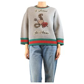 Gucci Felpa in scuba grigia - taglia M