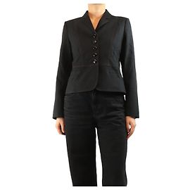 Autre Marque Schwarzer figurbetonter Blazer - Größe UK 10