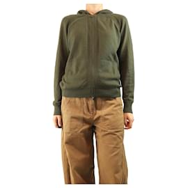 Loro Piana Grüne Cashmere-Jacke mit Reißverschluss - Größe UK 12
