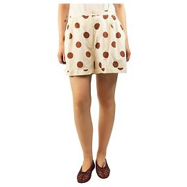 Autre Marque Shorts mit Polka Dots in Elfenbein - Größe UK 16