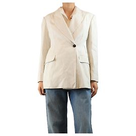 Brunello Cucinelli Blazer a righe bianche - taglia UK 10