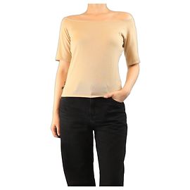 Ralph Lauren Top de punto neutro con hombros descubiertos - talla L