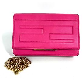 Fendi Pink Chain Schultergeldbörse
