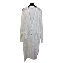 Lost & Found Ria Dunn Langer Cardigan Weiß Floral - Autre Marque