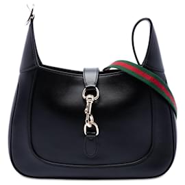 Gucci Jackie 1961 Crossbody aus schwarzem Kalbsleder Small Web