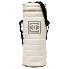 Portabottiglia a tracolla Chanel White Quilted Sport Line