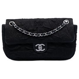 Chanel Black CC Ultra Stitch Mesh Flap