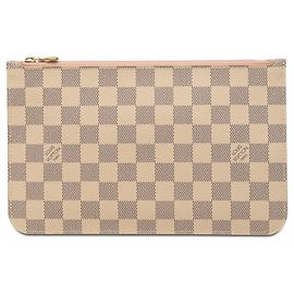 Louis Vuitton White Damier Azur Neverfull MM Pouch