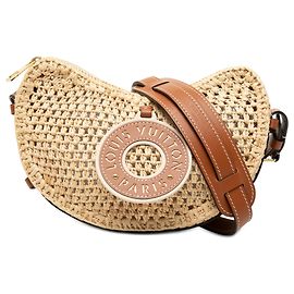 Louis Vuitton Beige Raffia By the Pool Croissant MM