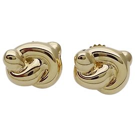 Orecchini a lobo in oro giallo con motivo a nodo Tiffany & Co.