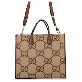Gucci Jumbo GG Canvas Leder Tote Bag
