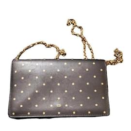 Dior Pochette pelle nera stelle dorate