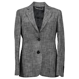 Blazer monopetto Salvatore Ferragamo in lana grigia