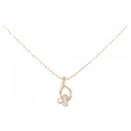 Autre Marque Collar de oro rosa K10 y diamantes