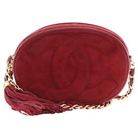 Borsa a tracolla con catena in scamosciato Chanel Coco Mark